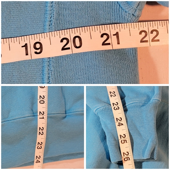 Champion Reverse Weave Y2K Light Blue Spell Out Hoodie Hooded Sweatshirt Men's M - Picture 16 of 16